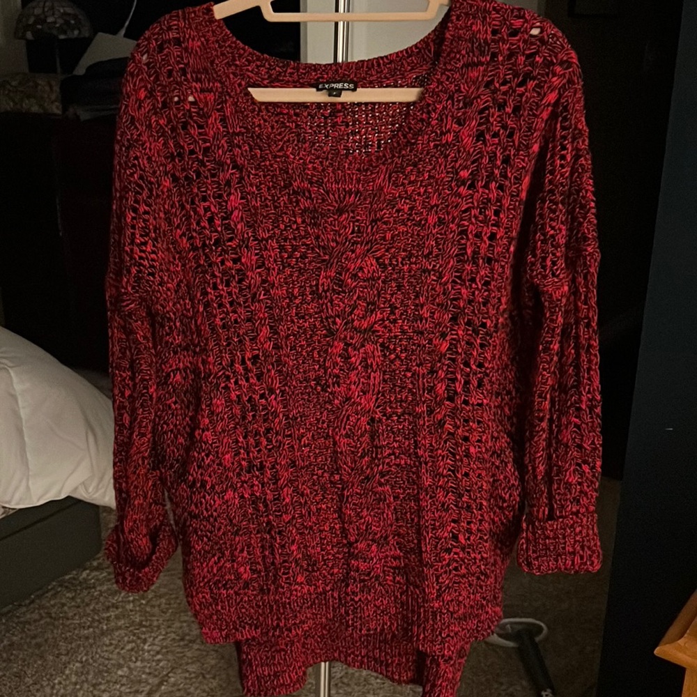 Express red knitted sweater